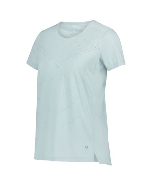 Camiseta deportiva Boomerang verde calada para mujer