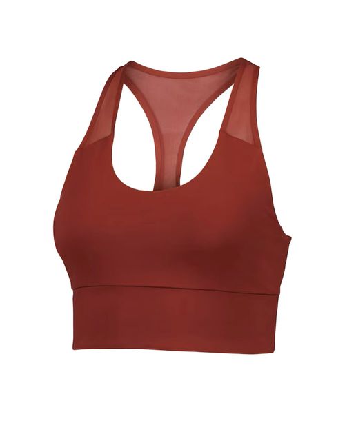 Top bra deportivo Boomerang rojo sólido para mujer