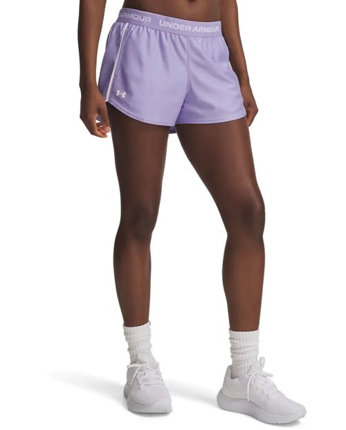 Short deportivo Under Armour morado estampado para mujer
