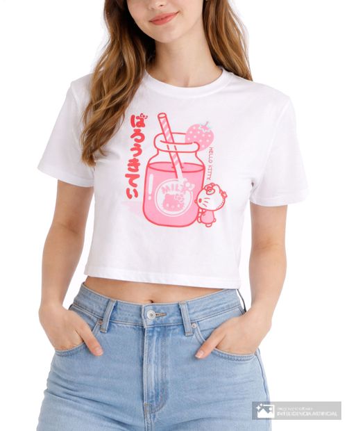Camiseta St. Jacks estampada de Hello Kitty manga corta para mujer