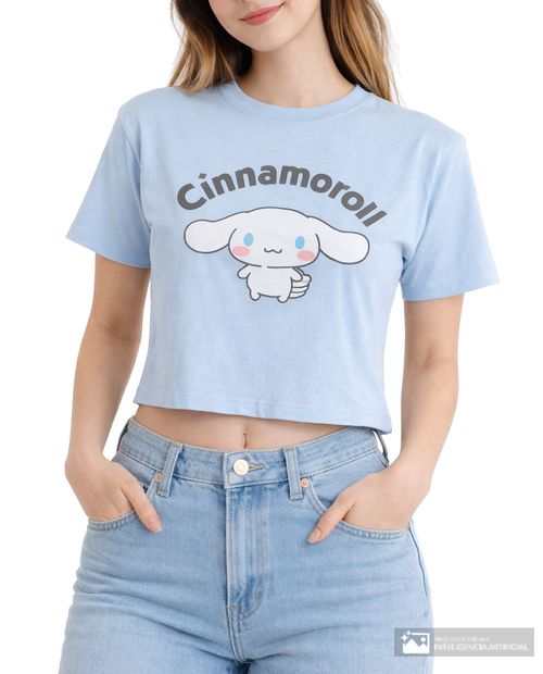 Camiseta St. Jacks estampada de Cinnamoroll manga corta para mujer