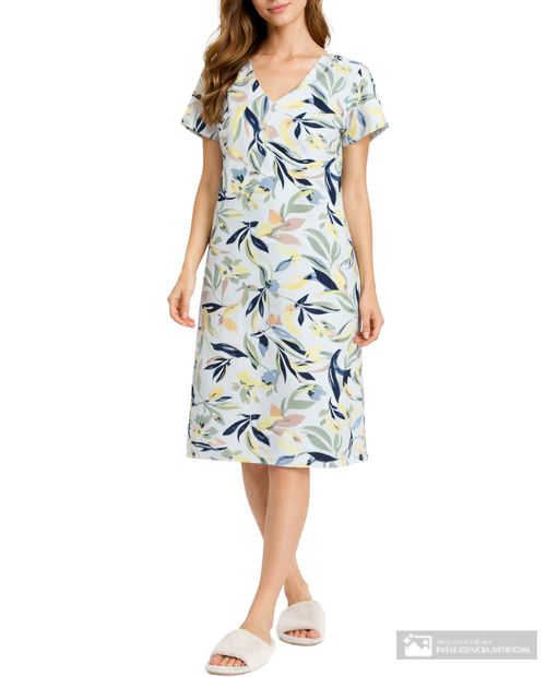 Camisón Nicolle estampado manga corta para mujer