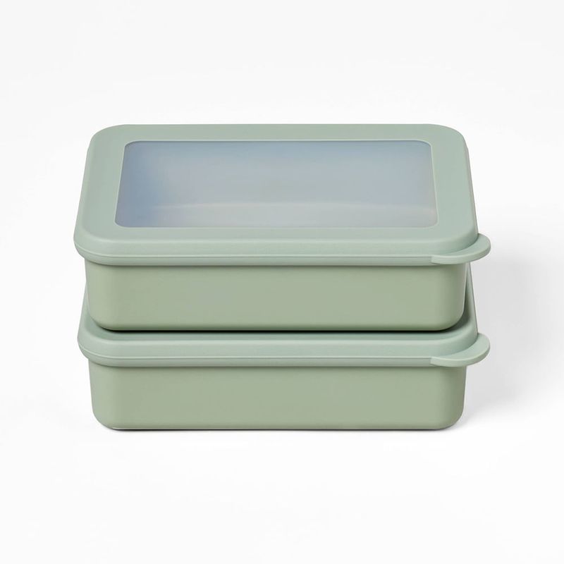 Set de depósitos Figmint de plástico para guardar comida 2 piezas ...