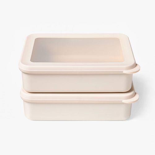 Set de depósitos Figmint de plástico para guardar comida 2 piezas