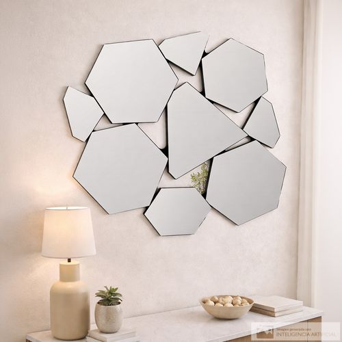 Espejo decorativo abstracto 70x80 cm