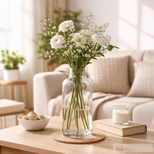 Florero de vidrio 13x27 cm