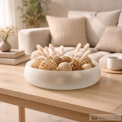 Centro de mesa decorativo de vidrio 30.5x14 cm