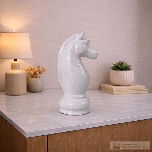 Figura decorativa caballo de ajedrez 15x12.2x28.5 cm