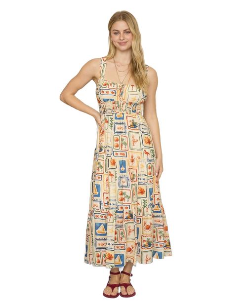 Vestido Mine maxi estampada de tirantes para mujer