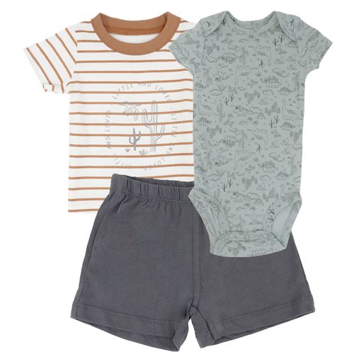 Conjunto de 3 piezas multicolor con estampado para bebé niño