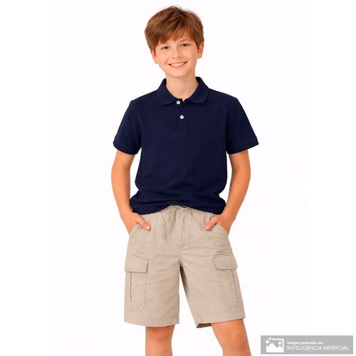 Camisa polo azul navy para niño
