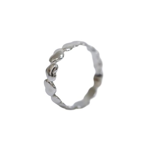 Anillo de corazones de plata para mujer