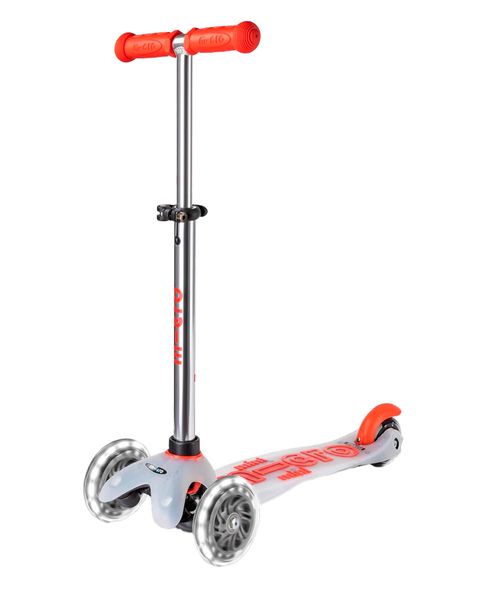 Scooter Mini Micro Deluxe Flux LED Rojo para Niños Ajustable
