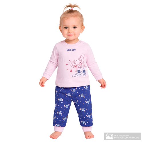 Pijama de 2 piezas con estampado de Stitch para bebé niña