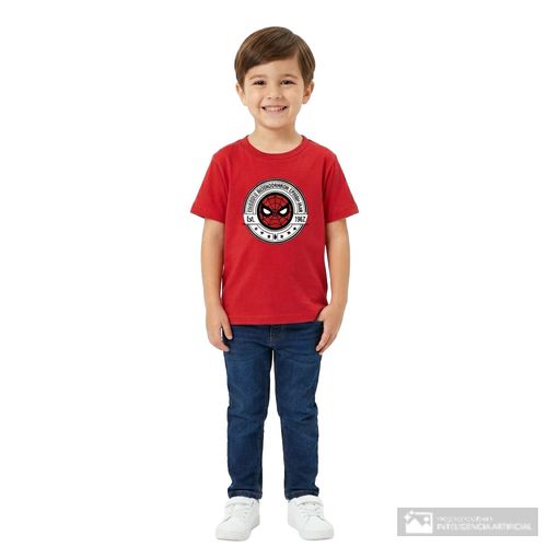 Camiseta roja con estampado de Spider-Man para niño