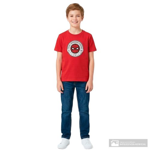 Camiseta roja con estampado de Spider-Man para niño