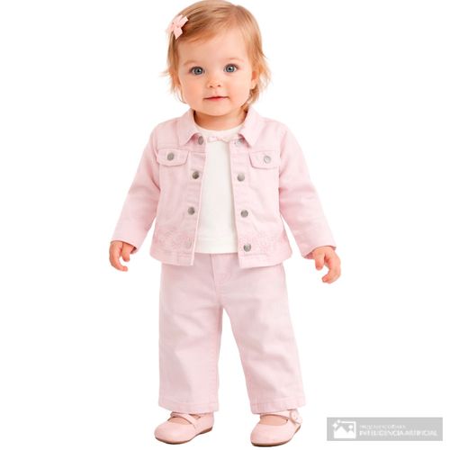 Conjunto de 3 piezas bicolor para bebé niña