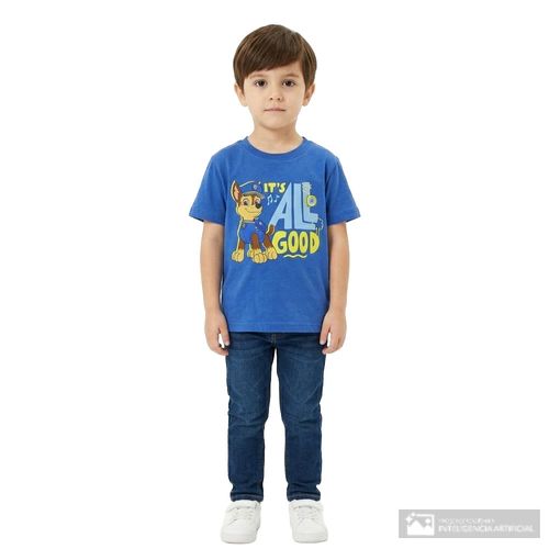 Camiseta azul con estampado Paw Patrol para niño