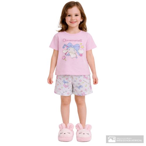 Pijama de 2 piezas multicolor con estampado para niña