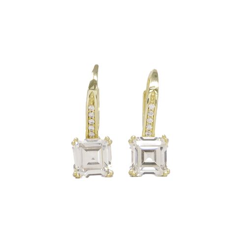 Aretes de plata con baño de oro para mujer