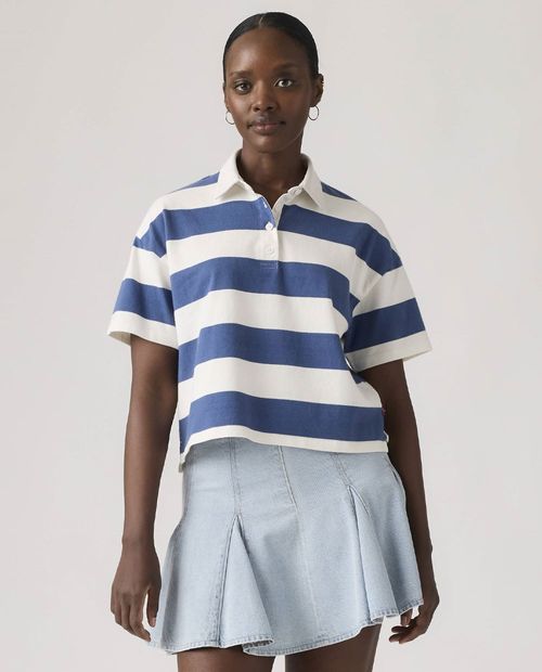 Blusa estilo polo Levi's bicolor rayada para mujer