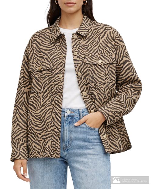 Chaqueta casual Vero Moda bicolor estampada para mujer