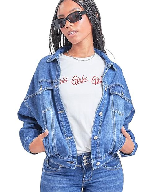 Chaqueta YMI azul denim para mujer
