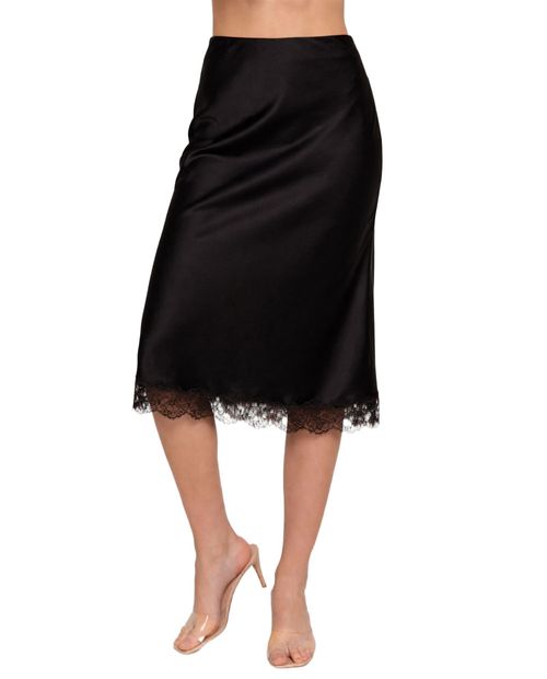 Falda midi Active Basic sólida con encaje para mujer