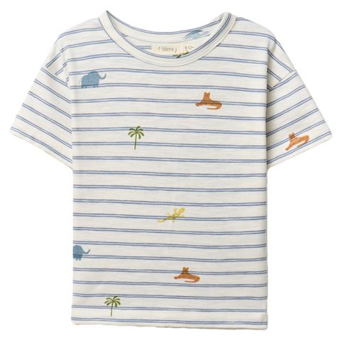 Camiseta rayada con estampado para bebé niño