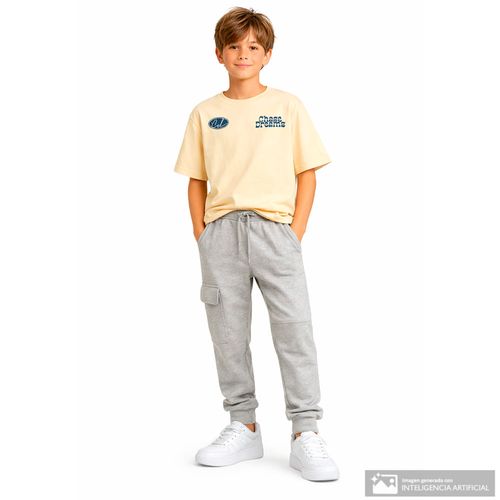 Camiseta amarilla con estampado para niño