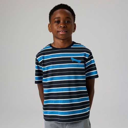 Camiseta rayada multicolor para niño