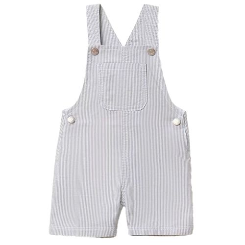 Overol gris rayado para bebé niño