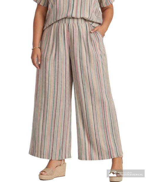 Pantalón More Than Angels straight rayado para mujer