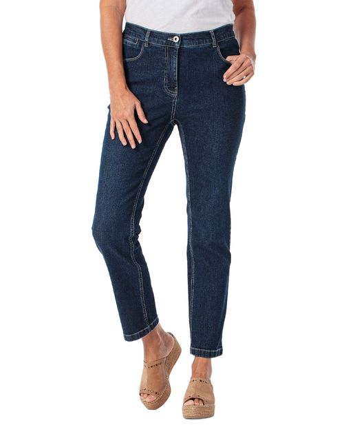 Jeans casual Punt Roma slim fit azul oscuro denim para mujer
