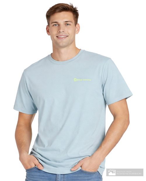 Camiseta casual Blue Banana regular fit celeste estampada para hombre