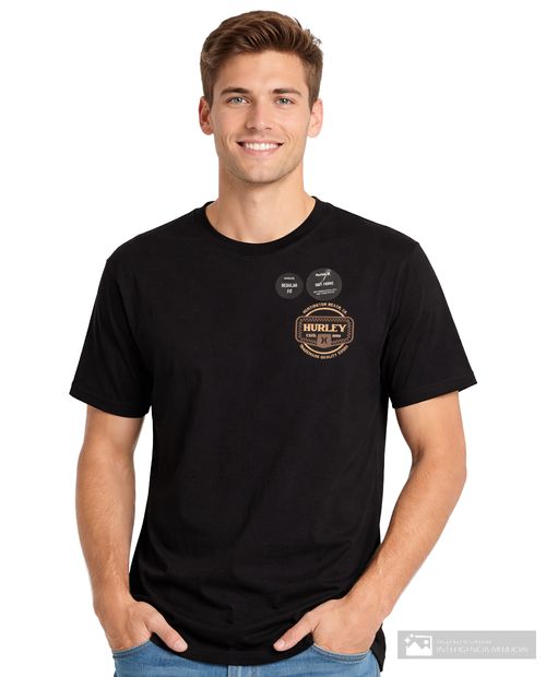Camiseta casual Hurley regular fit estampada para hombre