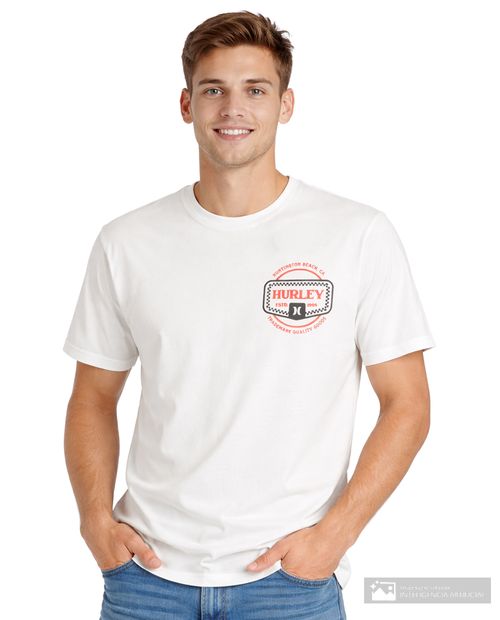 Camiseta casual Hurley regular fit estampada para hombre