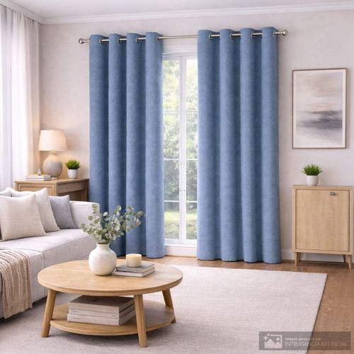 Cortina de poliéster blackout jacquard 1 panel 137x228.6 cm