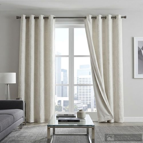 Cortina de poliéster jacquard grommet 1 panel 139.7x228.6 cm