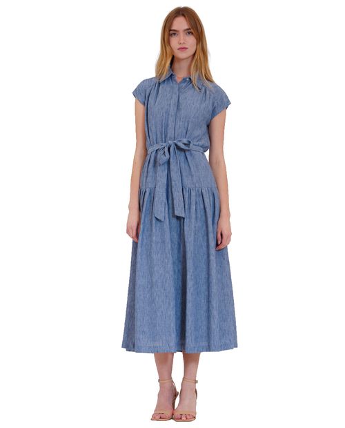 Vestido midi Julian And Jordan azul heather para mujer