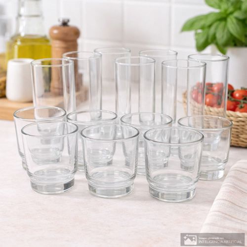 Set de 16 vasos de vidrio Libbey Glass