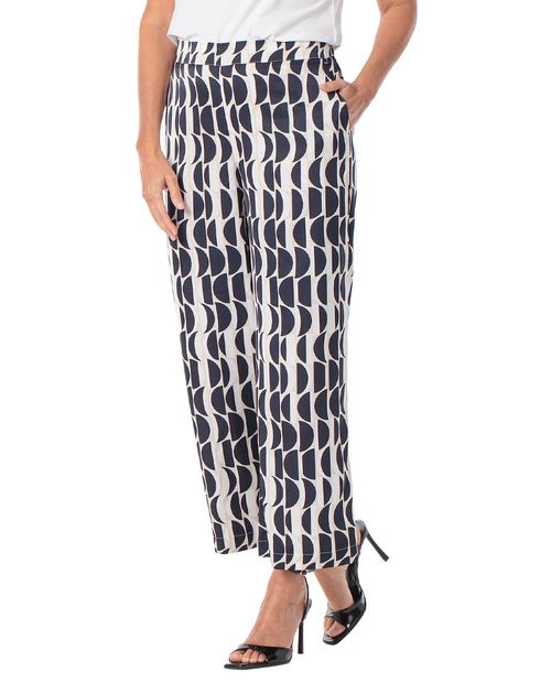 Pantalón Punt Roma pull on estampado geométrico para mujer