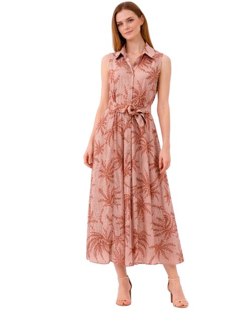 Vestido midi Danny and Nicole coral con estampado para mujer