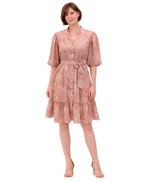 Vestido midi Sandra Darren beige con estampado floral para mujer