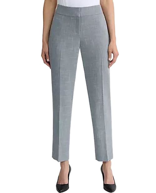 Pantalón casual Kasper Separates slim fit gris heather para mujer