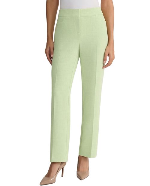 Pantalón casual Kasper Separates estilo trouser verde texturizado para mujer