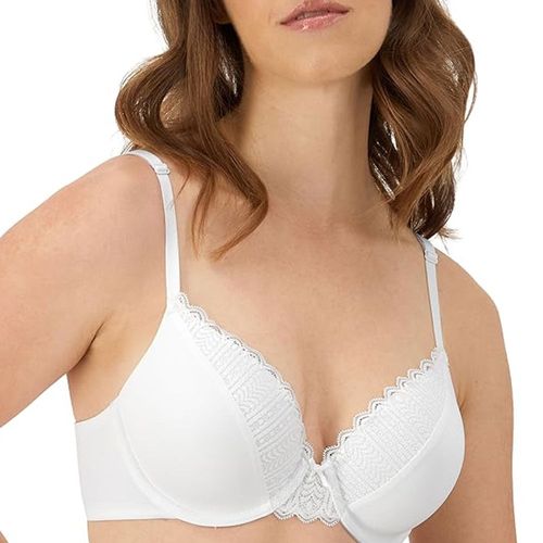 Brasier con aro Maindenform blanco con encaje para mujer