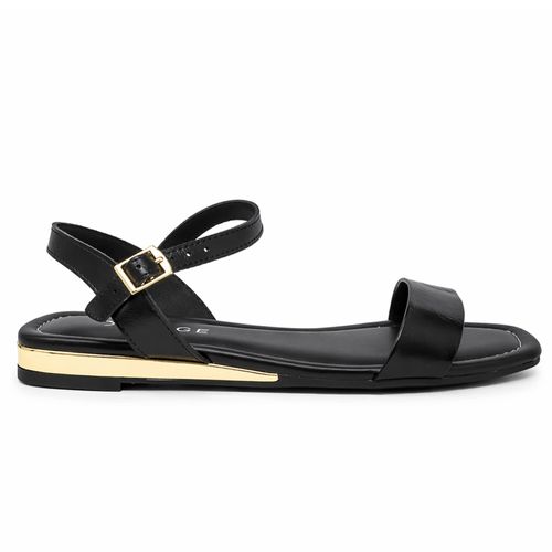 Sandalia casual Orange color negro para mujer