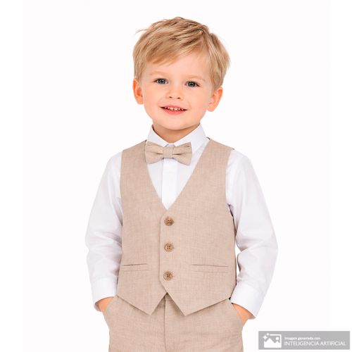 Conjunto de 3 piezas bicolor formal para niño