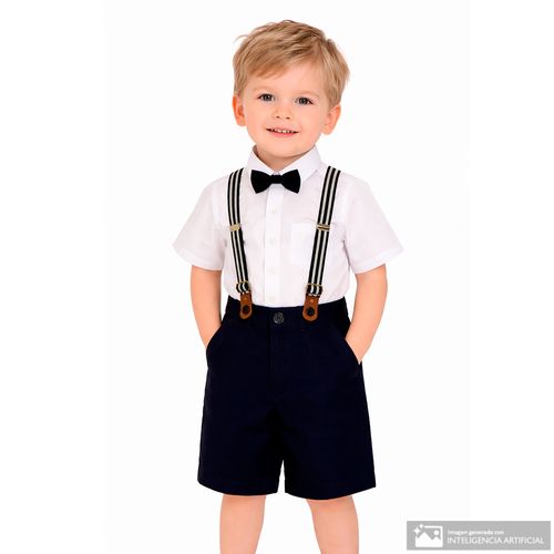 Conjunto de 4 piezas bicolor formal para niño